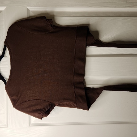 Xhilaration Women's Brown Open Front RayonBlend Short SleeveCardigan Wrap Size M - Picture 6 of 9